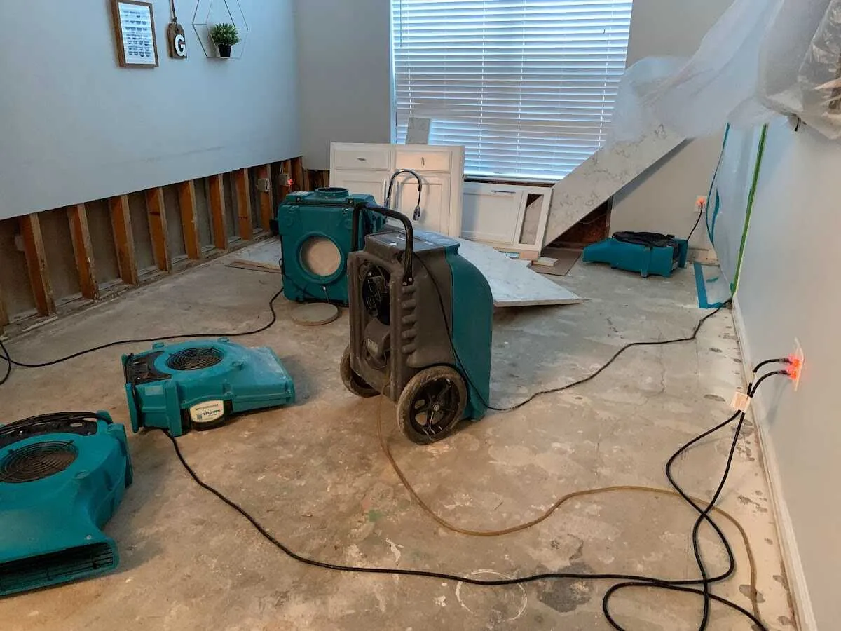 Dehumidifier in flood-cut room for Water Extraction & Removal in Casselberry